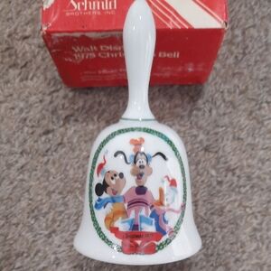 1975 Disney Christmas Bell with Mickey and Goofy